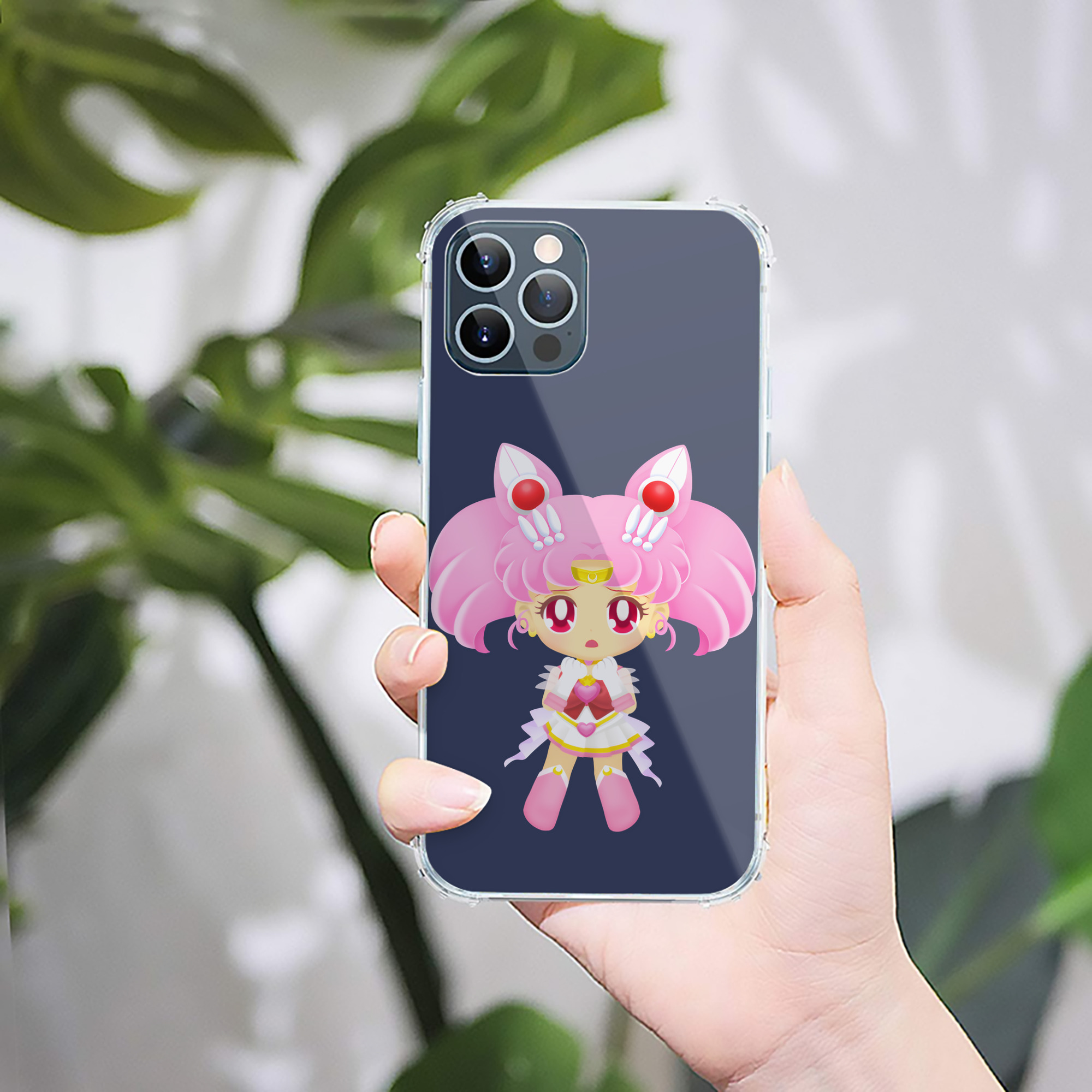 （画像用） 美少女戦士セーラームーン ちびうさ Sailor Moon Chibiusa Tsukino Usagi Small Lady Serenity 【iPhone 12シリーズ対応】透明スマホケース（クリアソフトケース）
